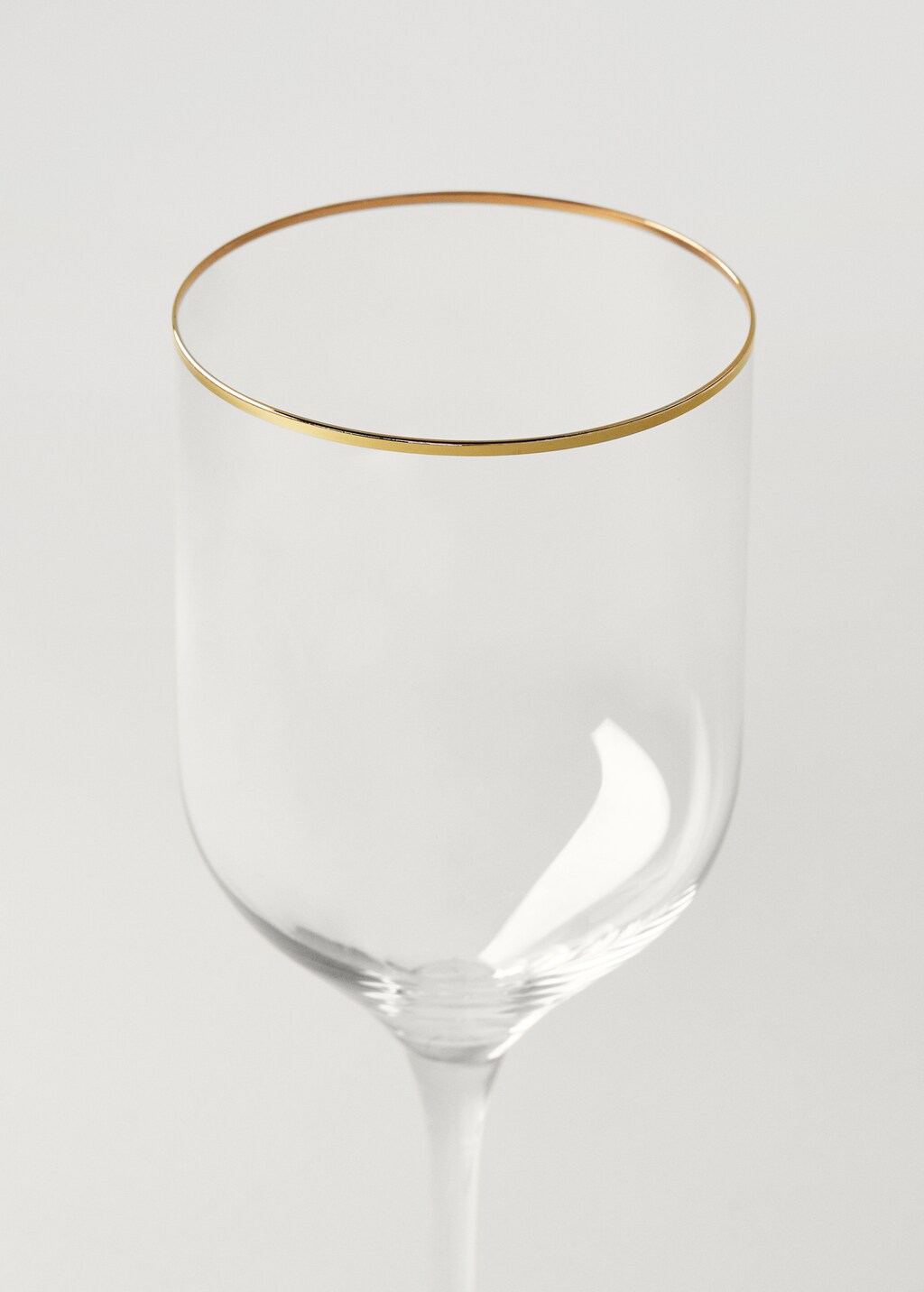 Gold Embossed Glass Goblet - Gold