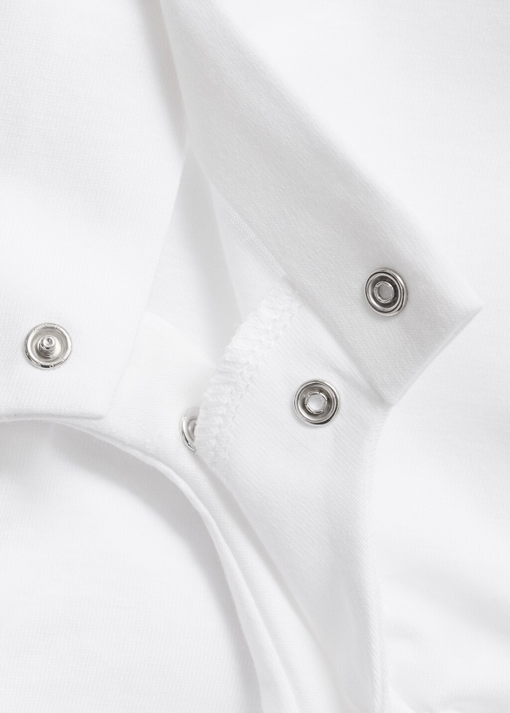 Babydoll-neck bodysuit pyjamas - White