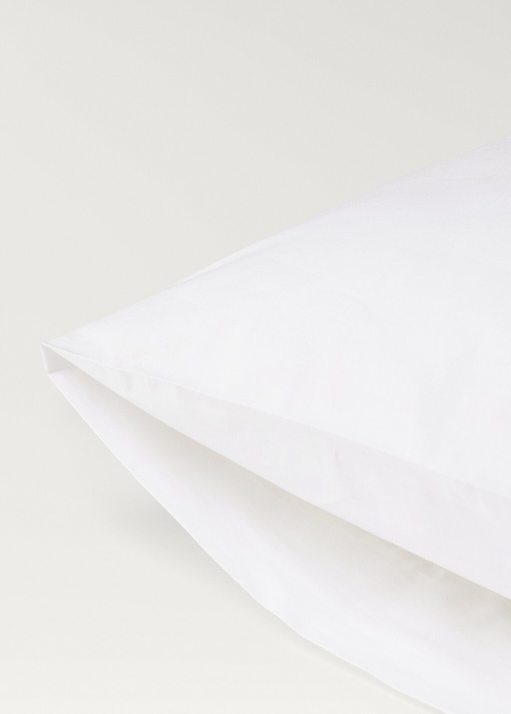 Cotton percale pillowcase with lace insert 50x75 cm - White