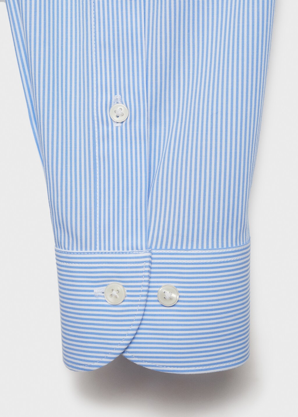 Slim fit striped cotton shirt - Brown