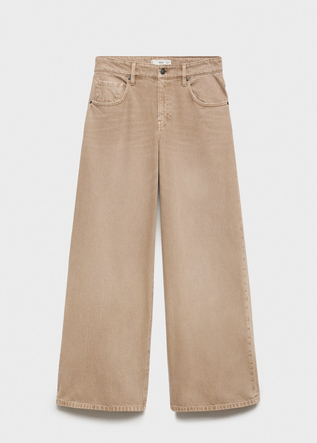 Low waist wideleg jeans - Sand