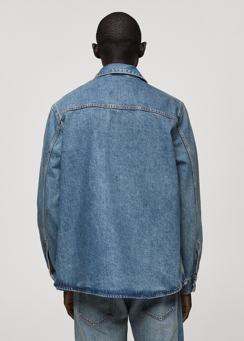 Pocket denim overshirt - Medium Blue