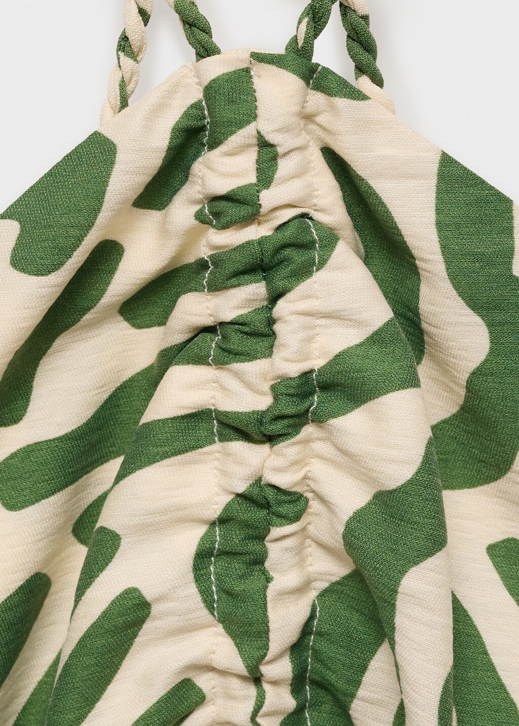 Frill cotton dress - Green