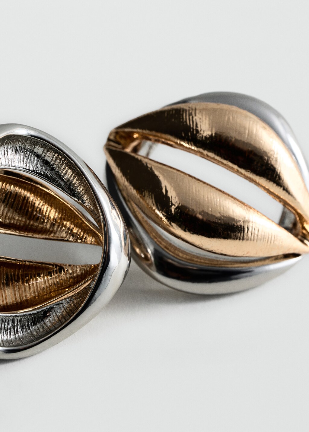 Two-tone earrings - Gold