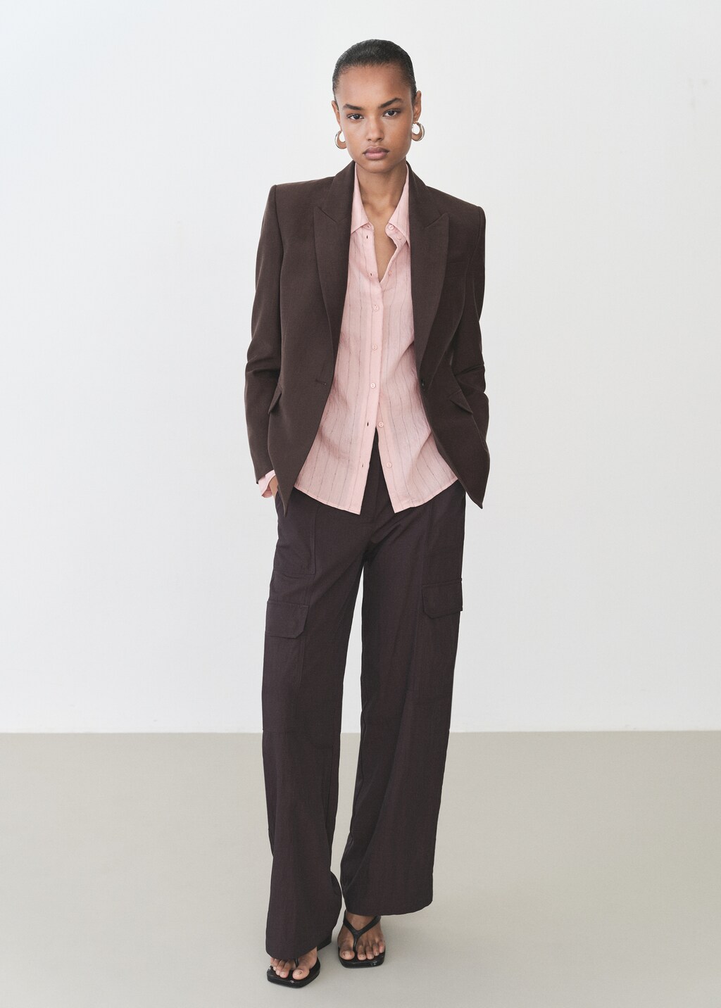 Stripe-print shirt - Ecru