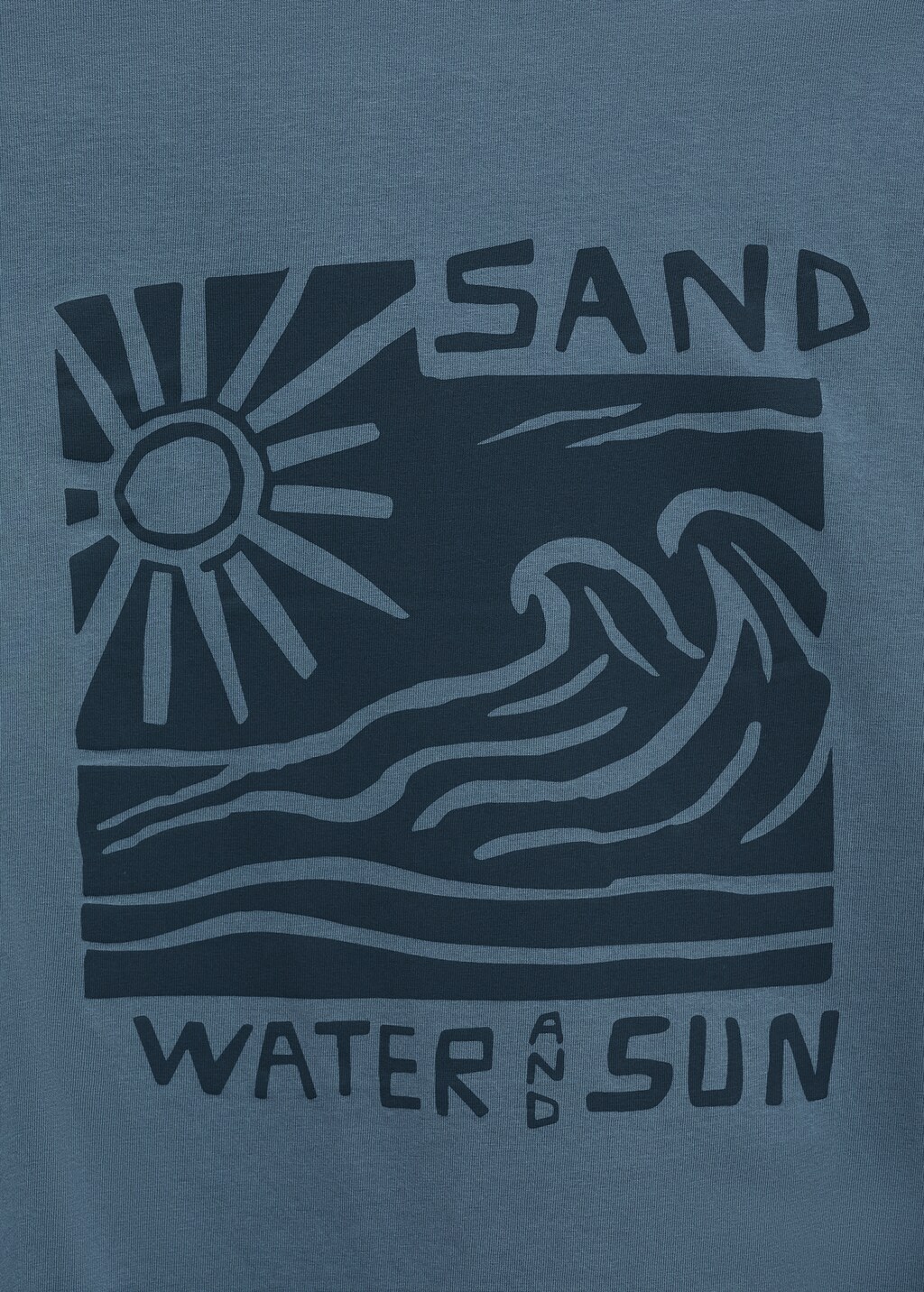 Printed cotton-blend t-shirt - Blue