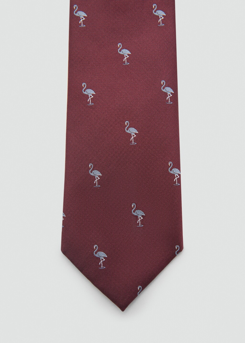 Mulberry silk animal-print tie - Burgundy