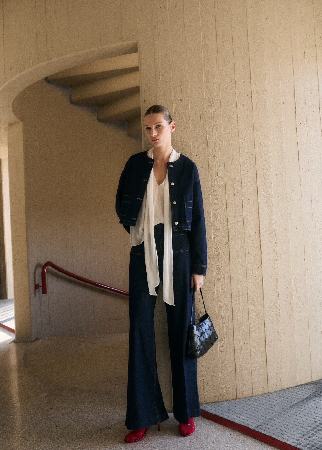 Rinse-wash denim jacket - Open Blue