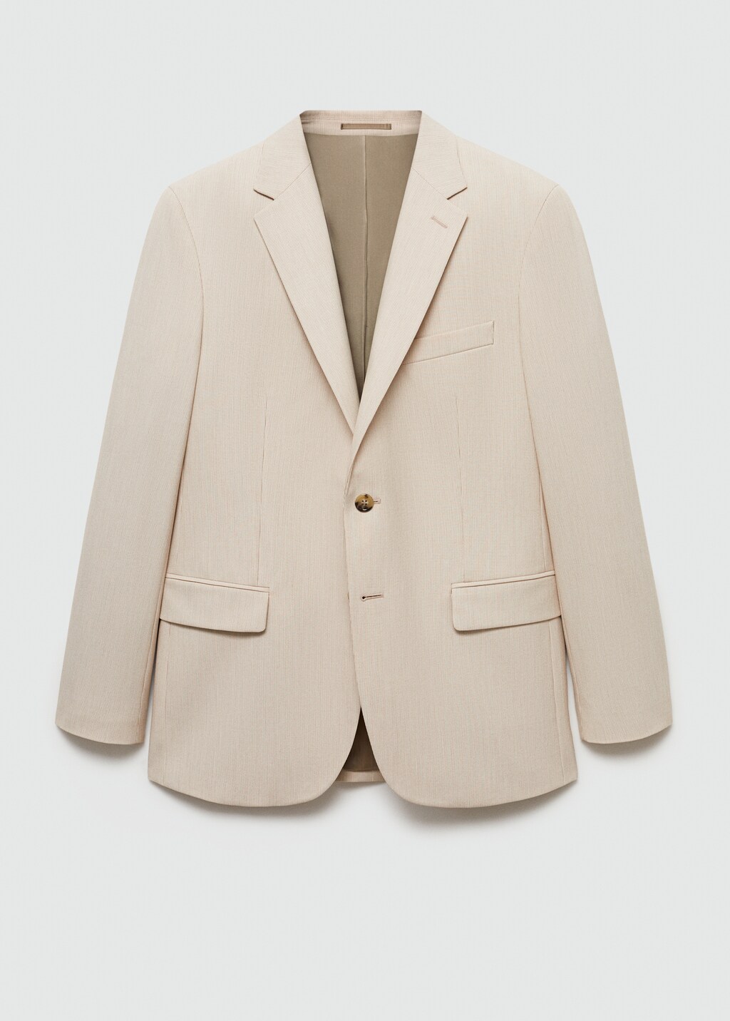 Stretch-fabric slim-fit suit jacket - Dark Navy