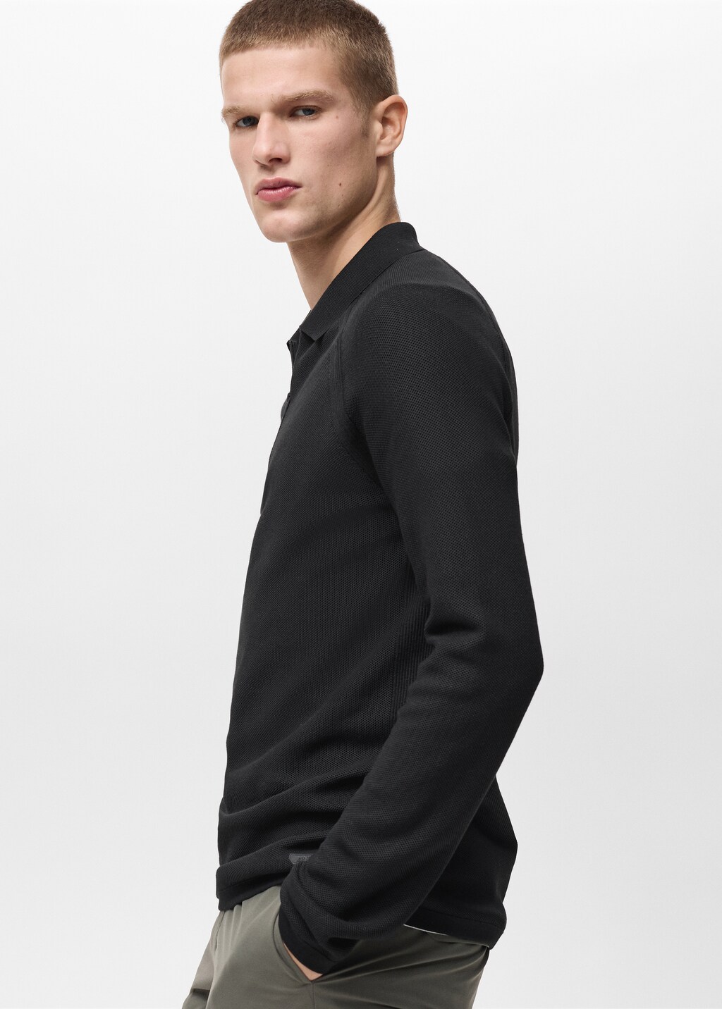 Polo shirt with COOLMAX® technology structure - Black