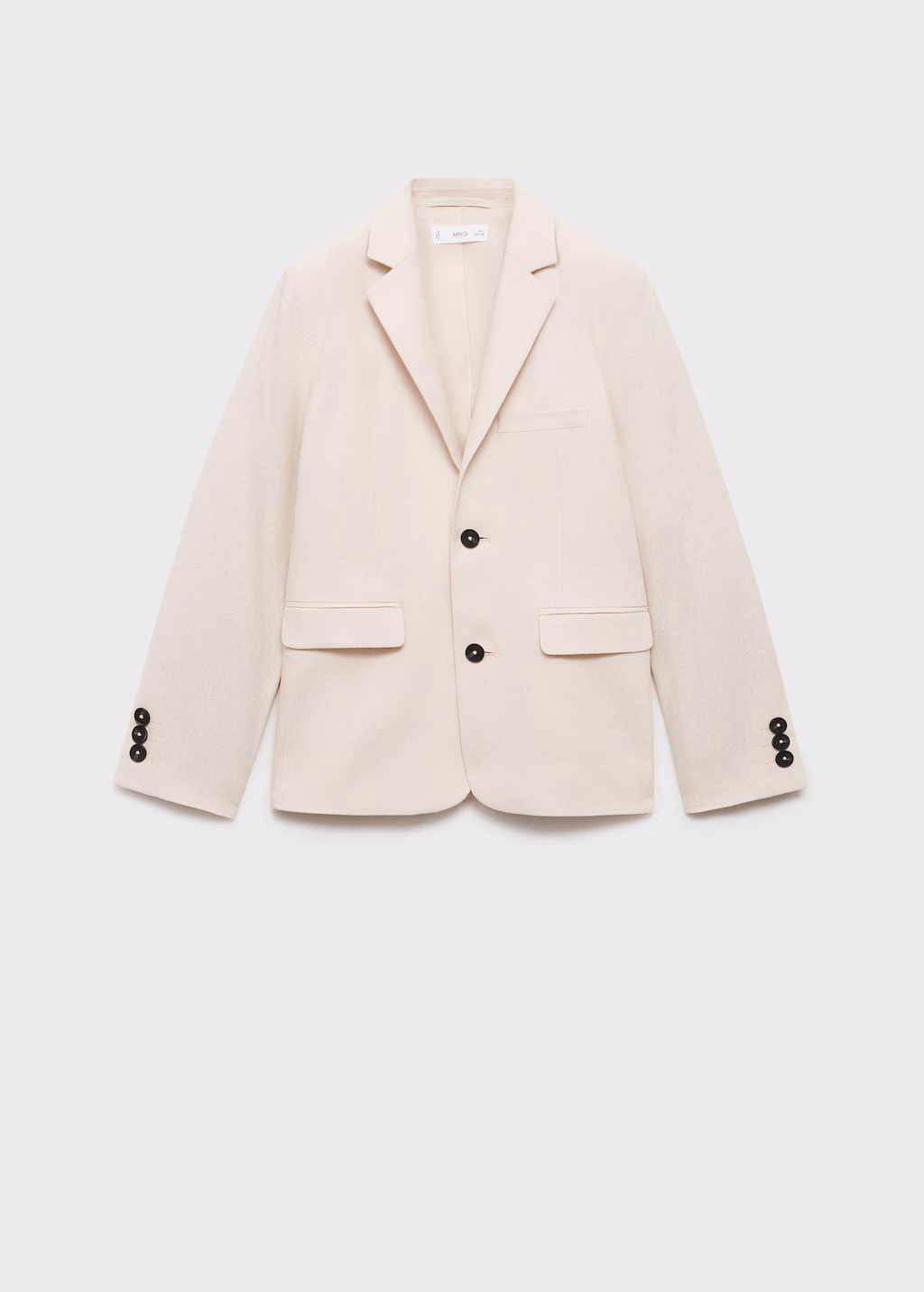 Linen jacket with buttons - Dark Navy