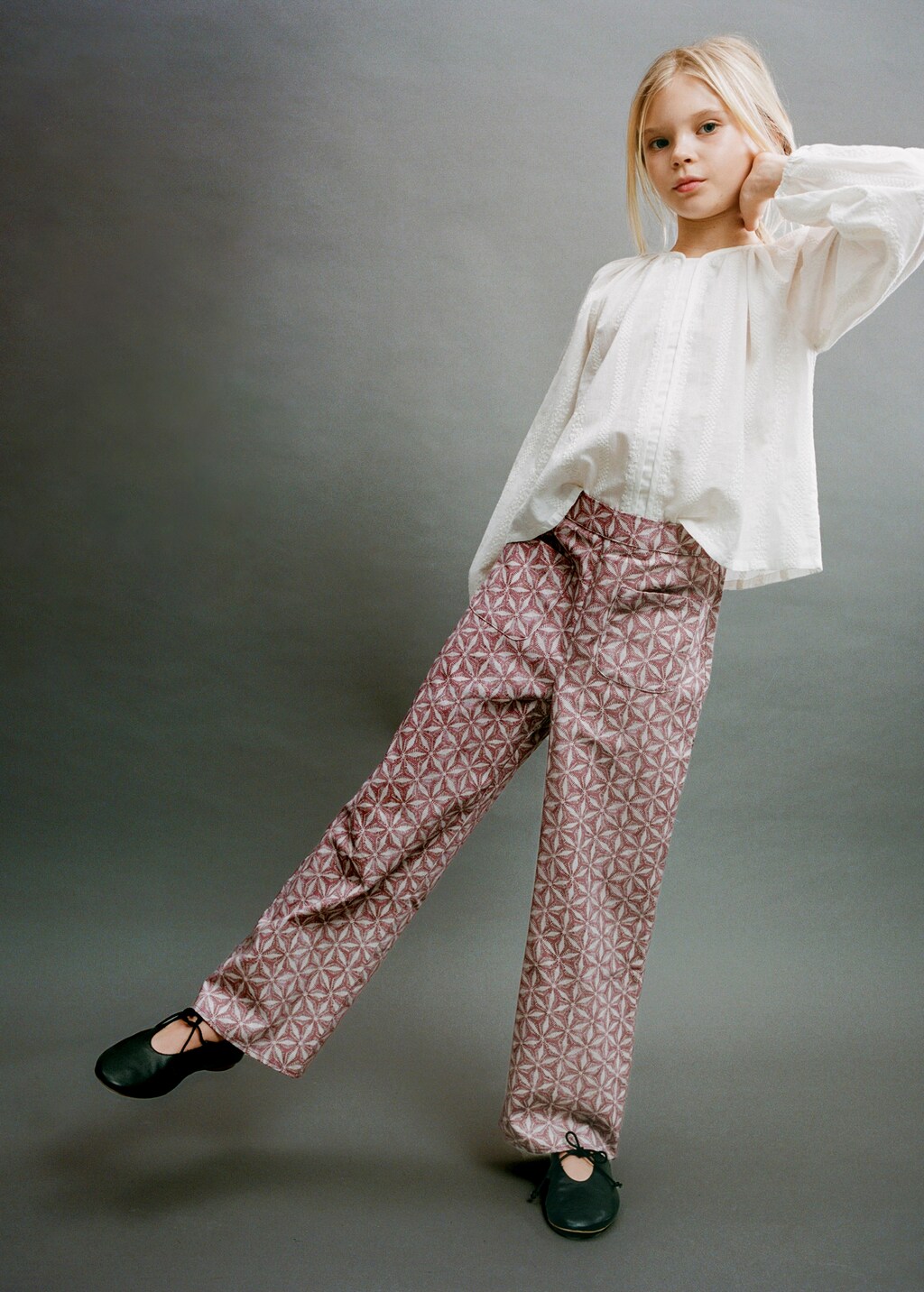 Printed pocket trousers - Pink