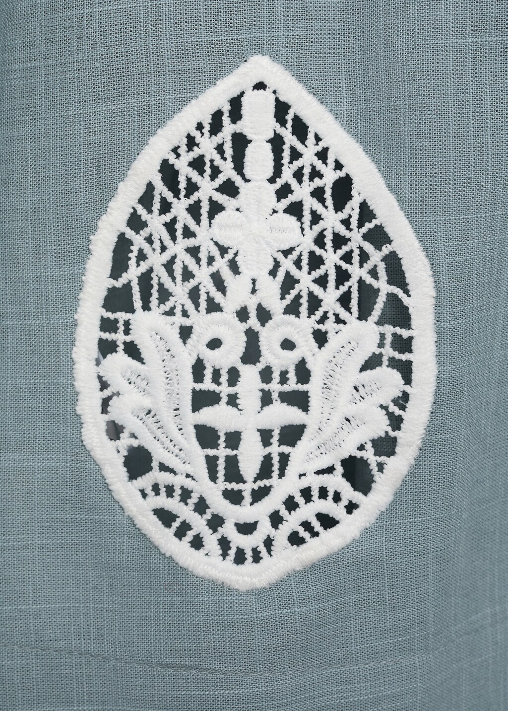 Embroidered details blouse - Blue