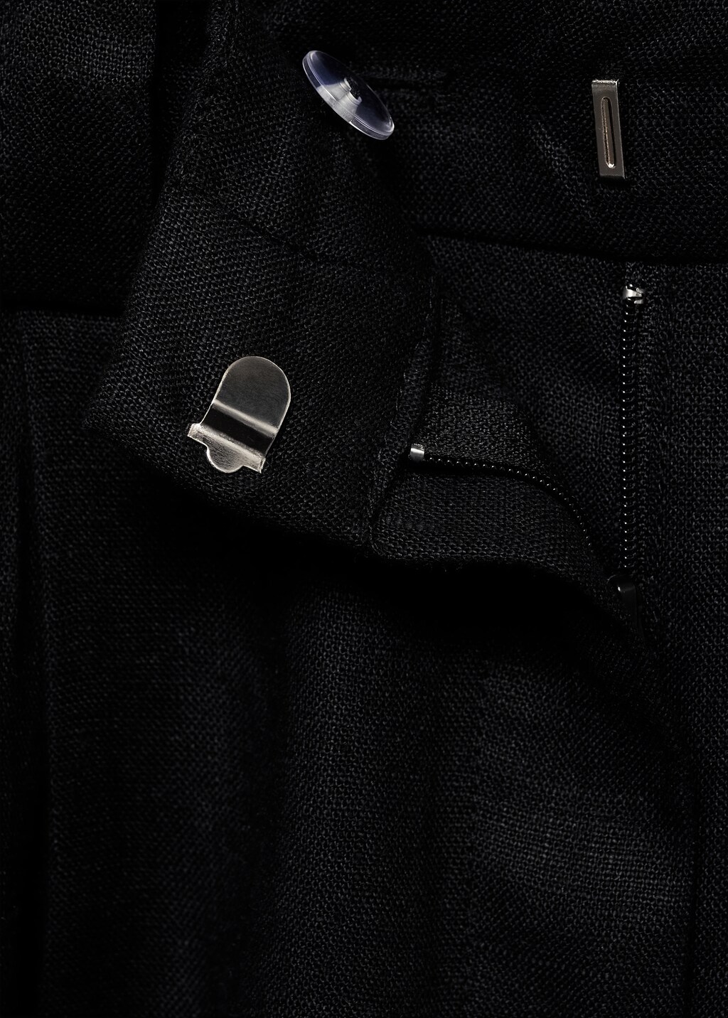 Contrast-stripe linen trousers - Vanilla