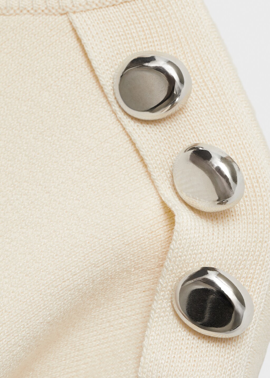 Buttons detail knit sweater - Ecru
