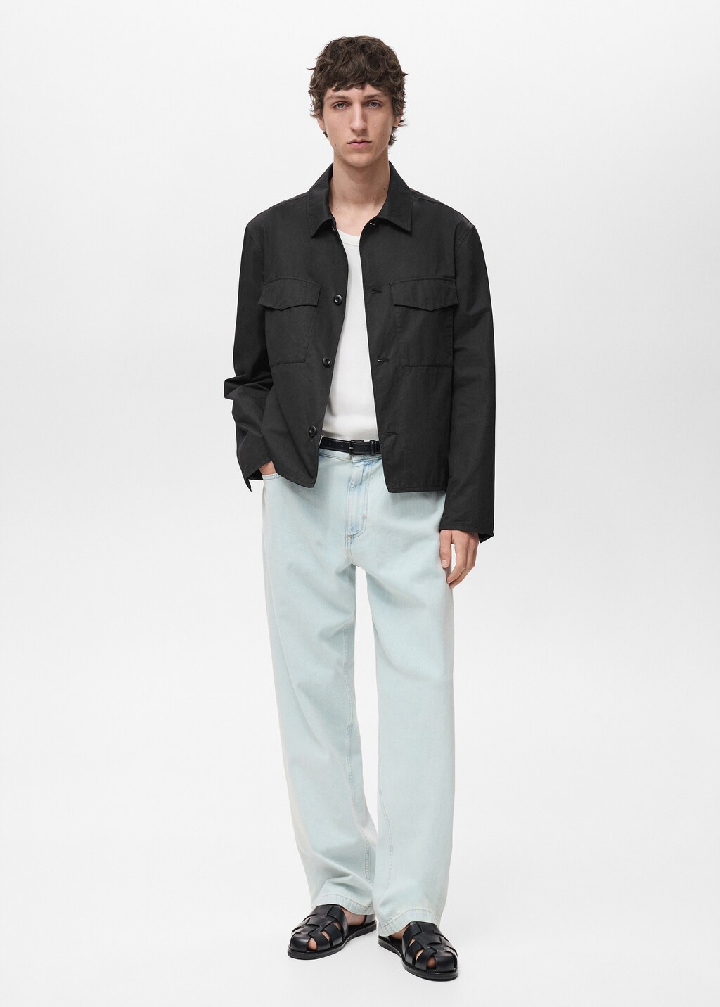 Loose-fit jeans - Black denim