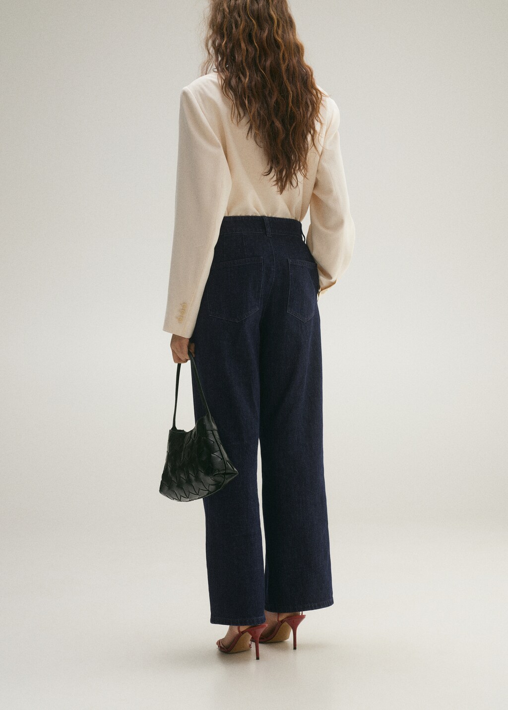 Wideleg pleated jeans - Medium Blue