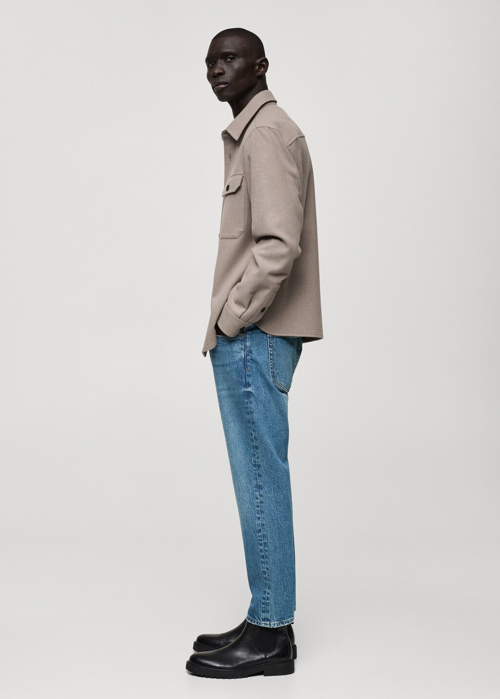 Ben tapered cropped jeans - Medium Brown