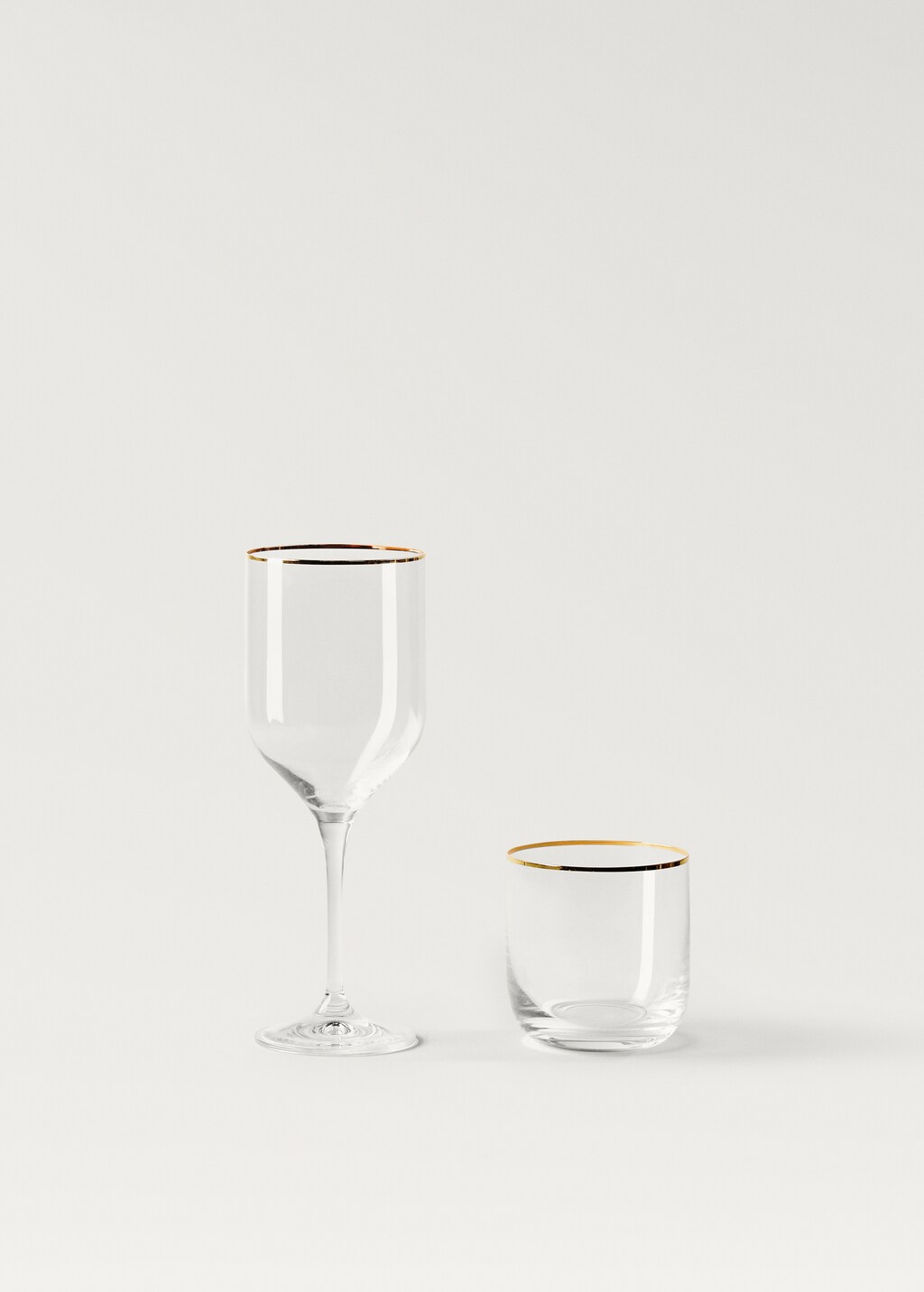 Gold Embossed Glass Goblet - Gold