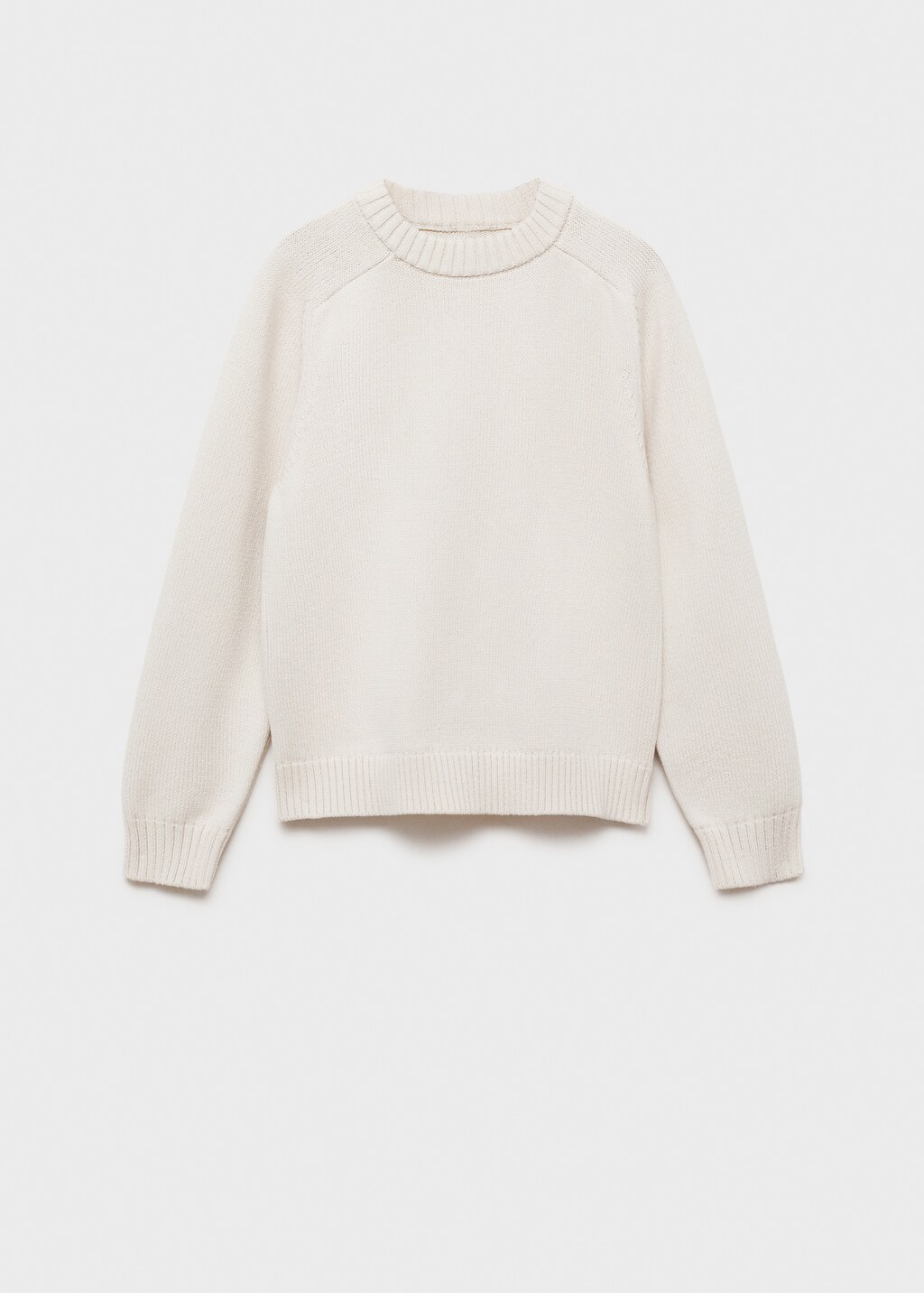 Knitted cotton sweater - Pastel Orange