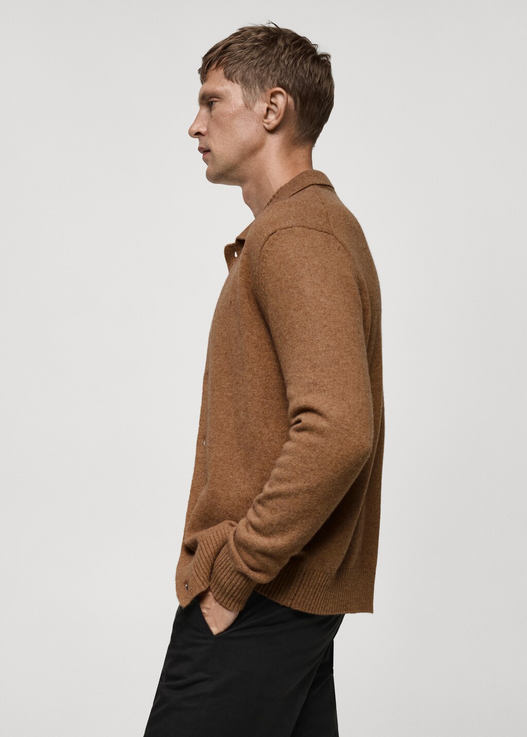 Rib-knit wool cardigan - Off White