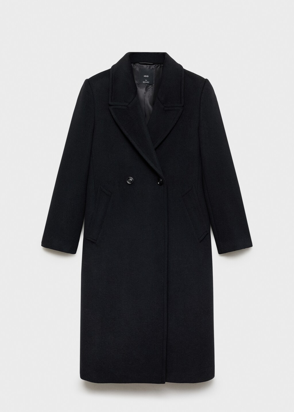 Double-breasted wool coat - Ochre