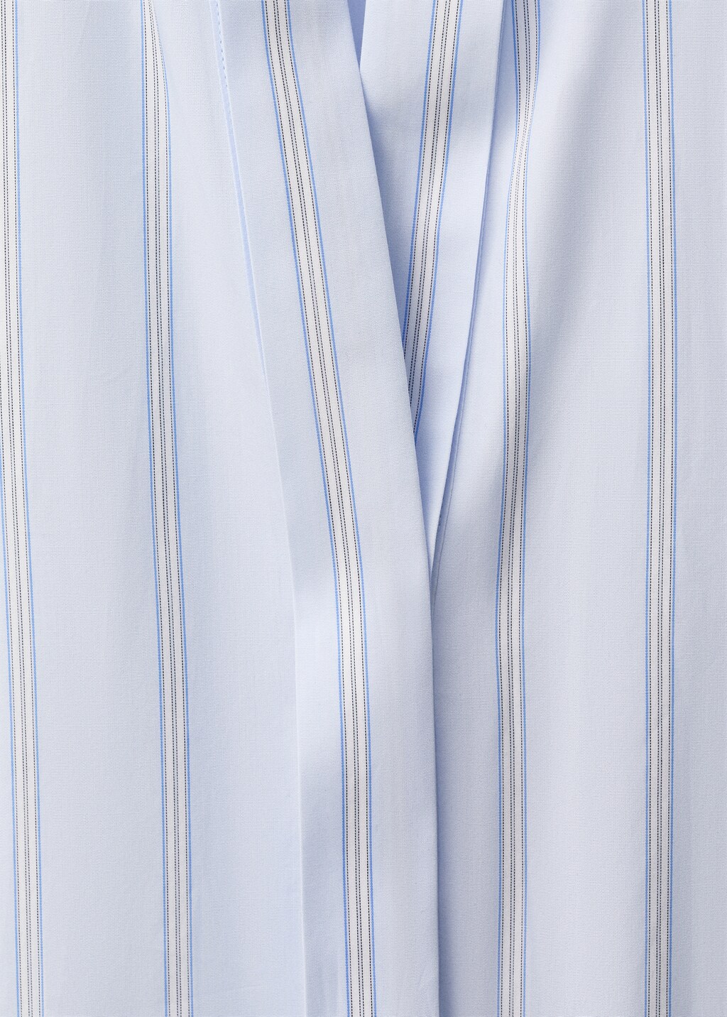 Regular striped cotton shirt - Sky Blue