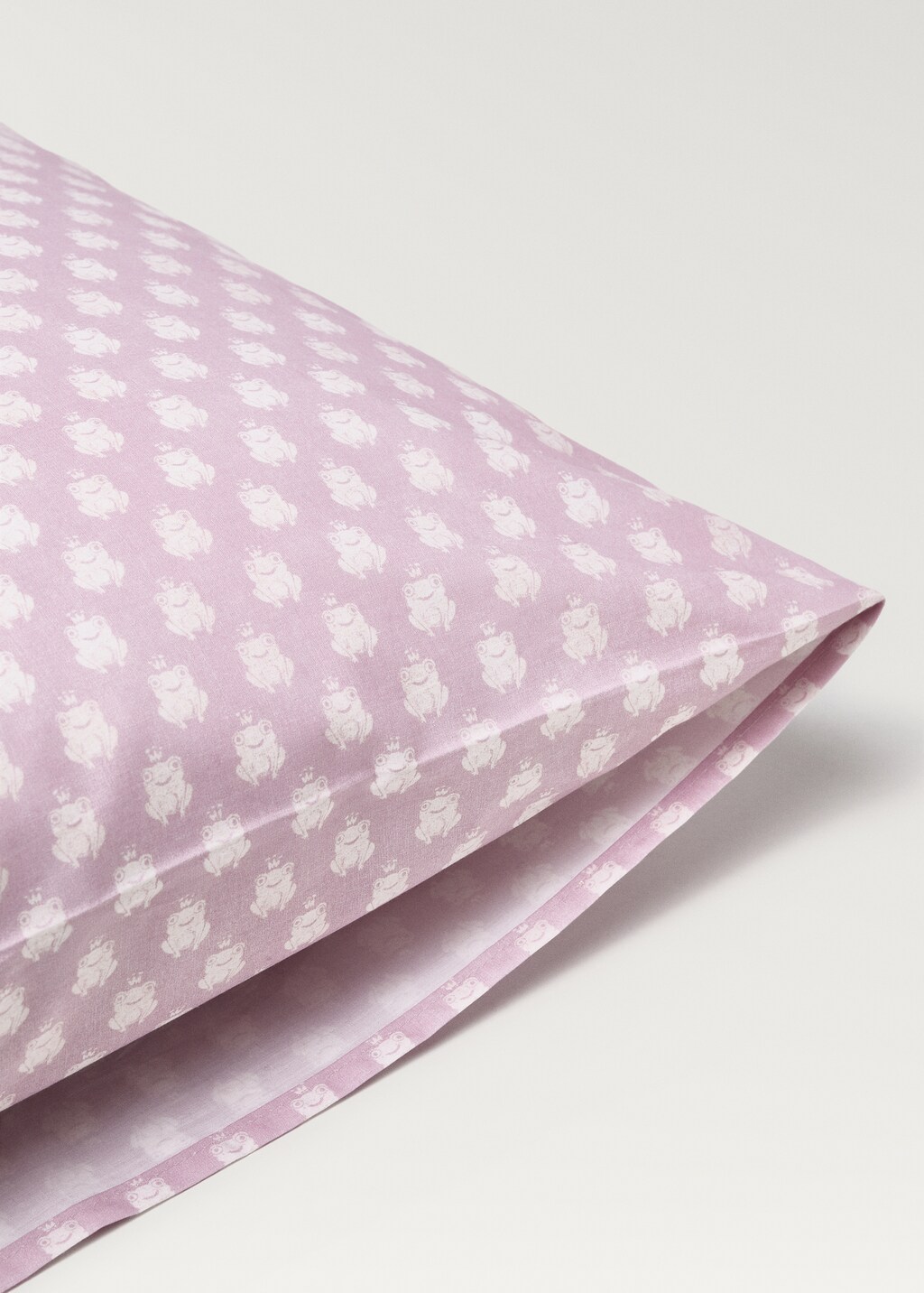 Children's pillowcase cotton percale printed 50x75 cm - Aqua Green