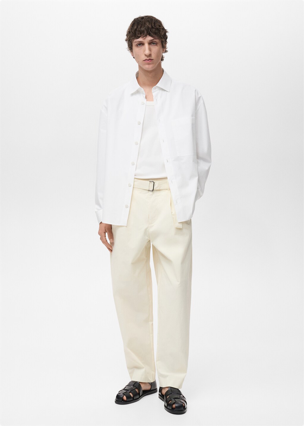 100% cotton relaxed-fit shirt - White