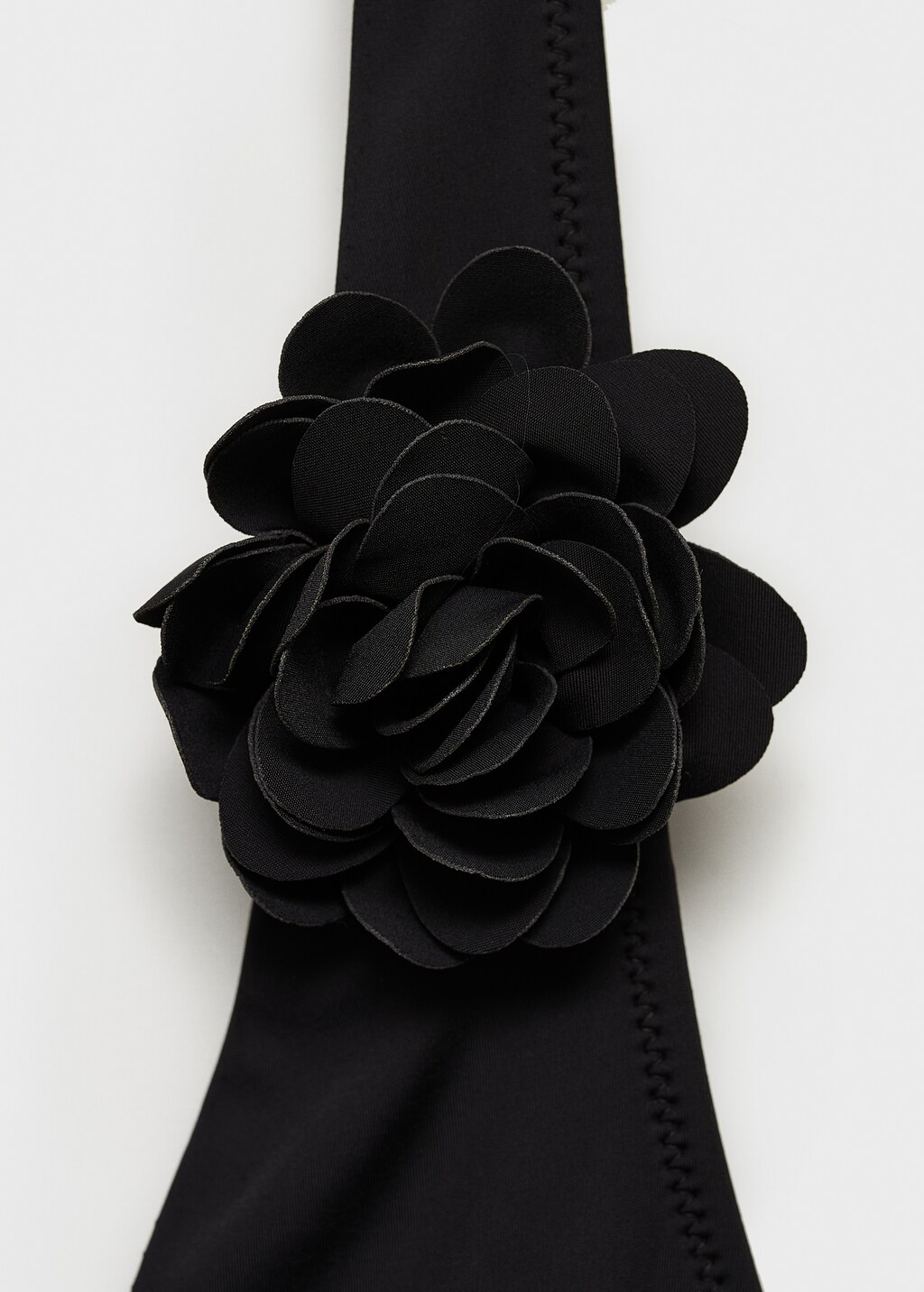 Swimsuit with flower detail - Black