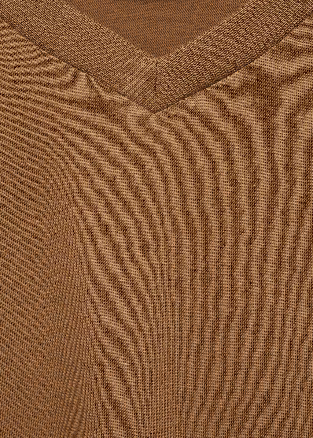 Slim fit V-neck T-shirt 100% cotton - Green