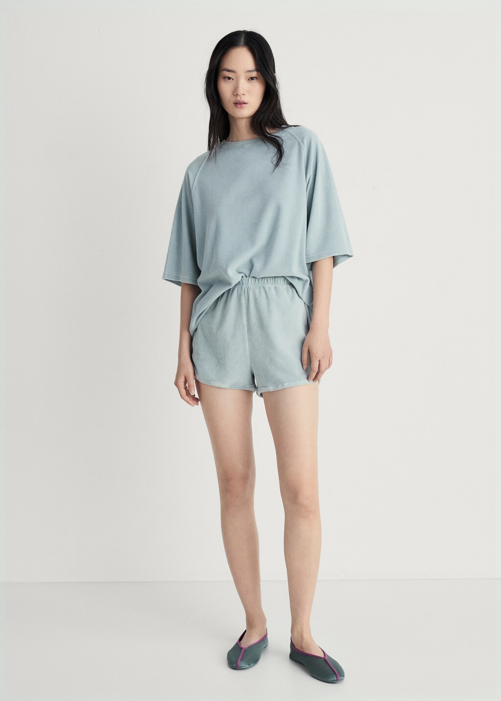 Pyjama shorts terry - Pink