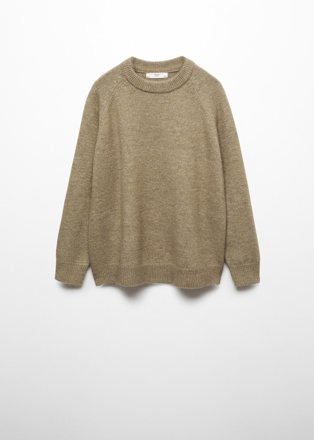 Round-neck knitted sweater - Beige