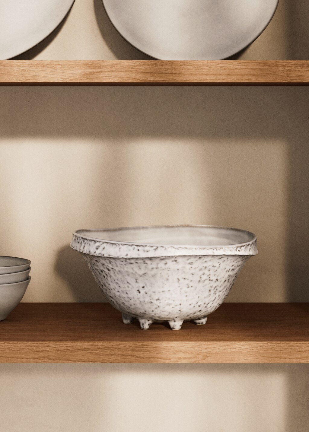 Regular stoneware salad bowl - White