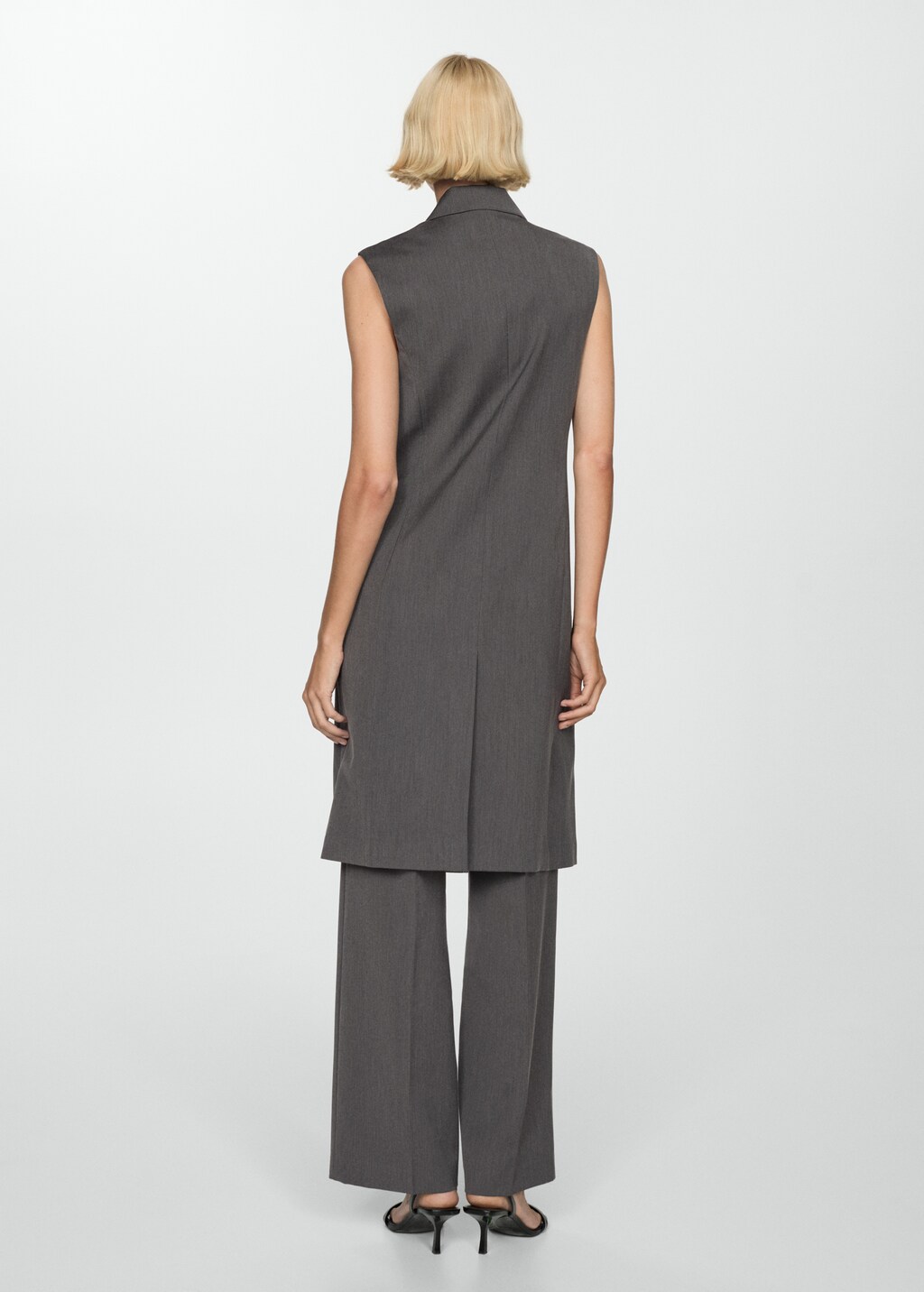 Long buttoned waistcoat - Sand