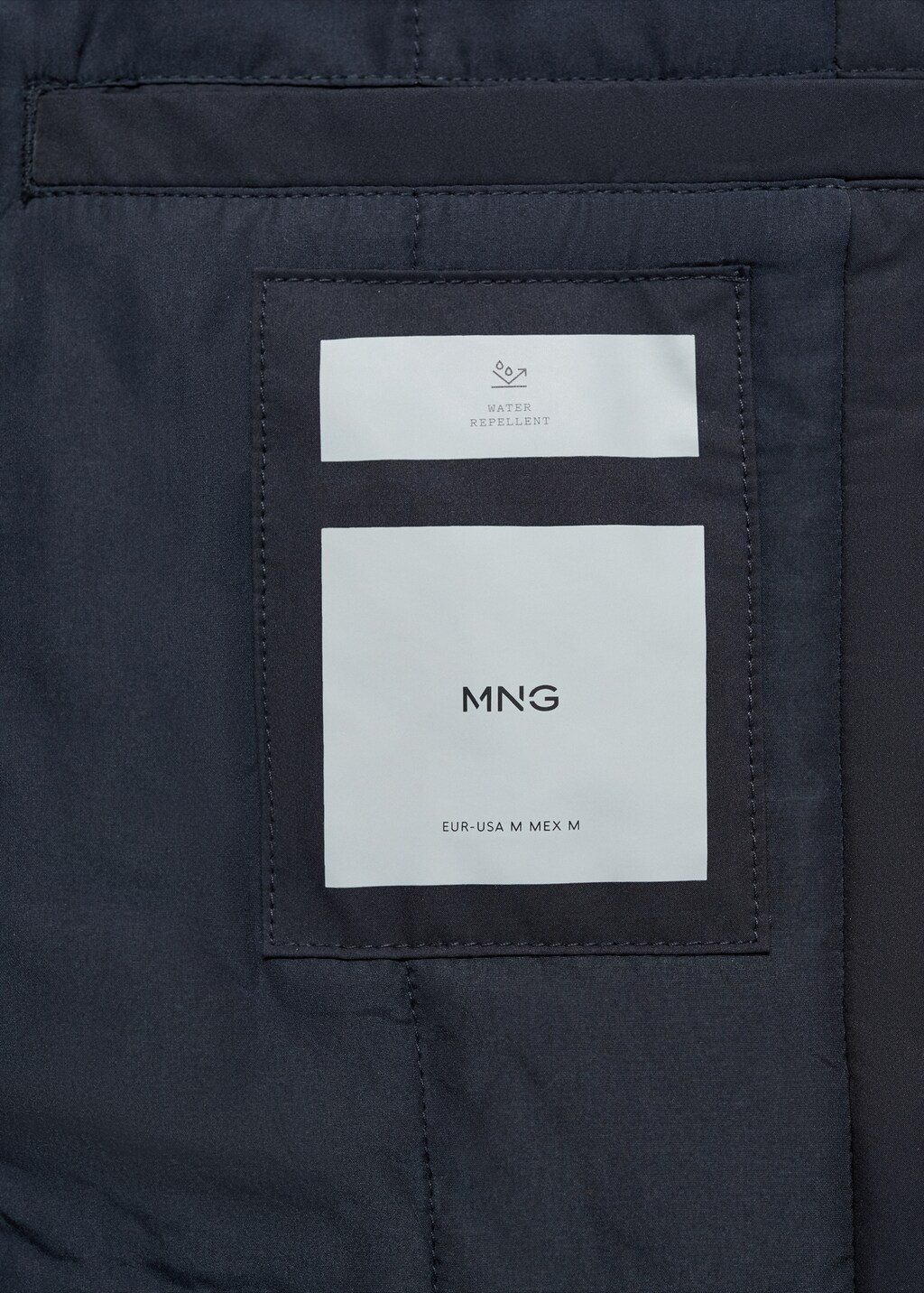 Quilted water-repellent trench coat - Dark Navy