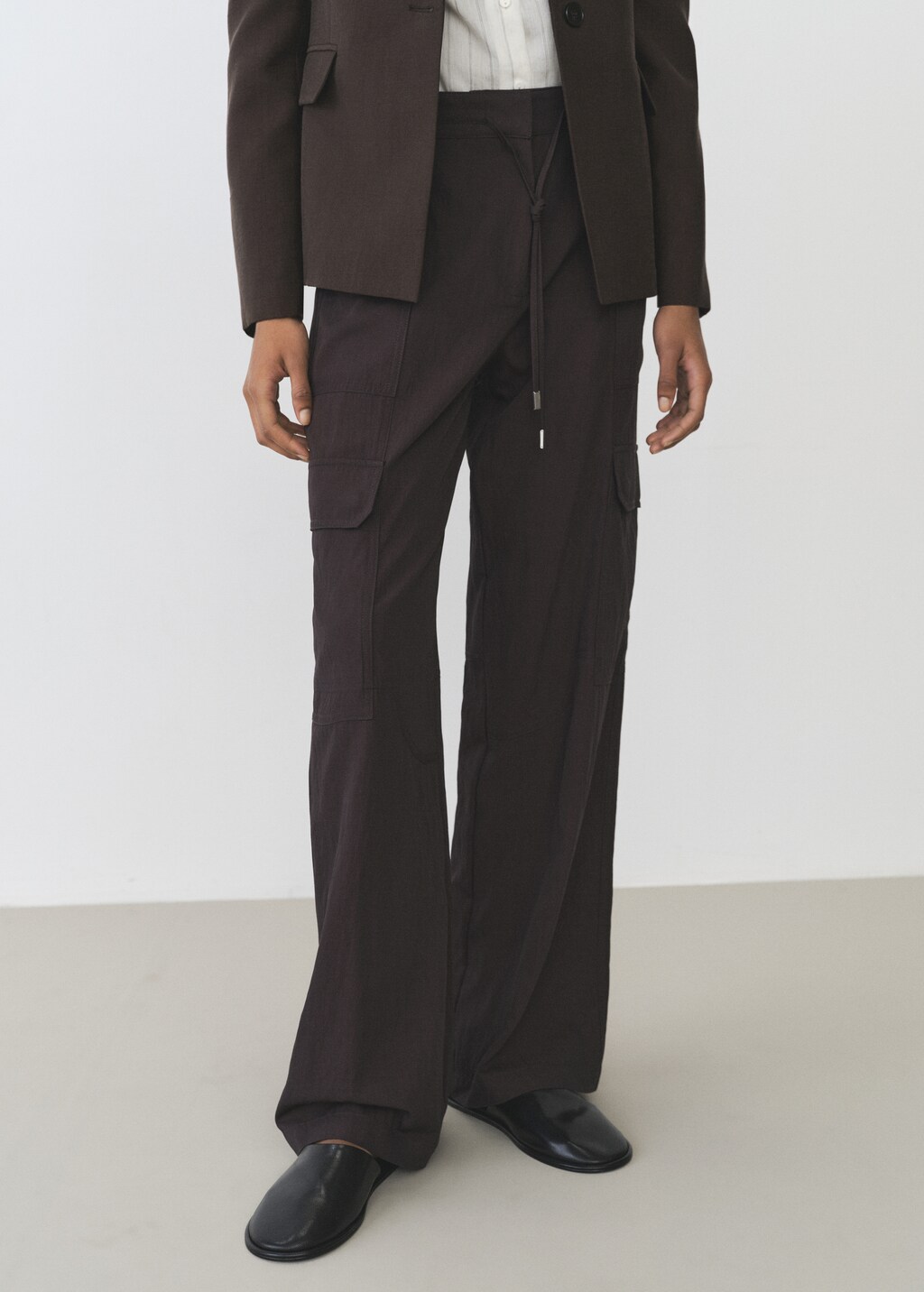 Soft cargo trousers - Charcoal