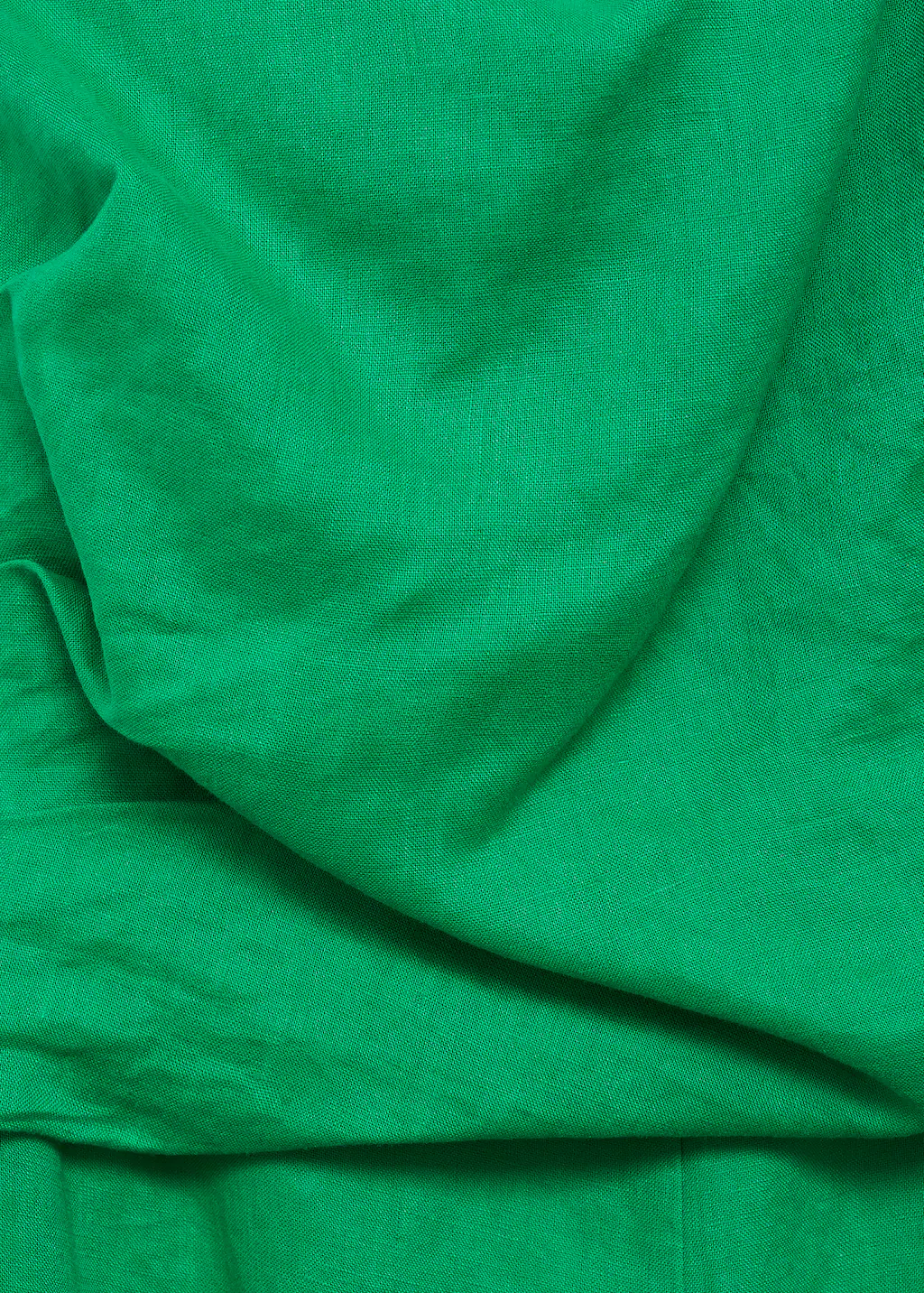 Asymmetrical linen jumpsuit - Green