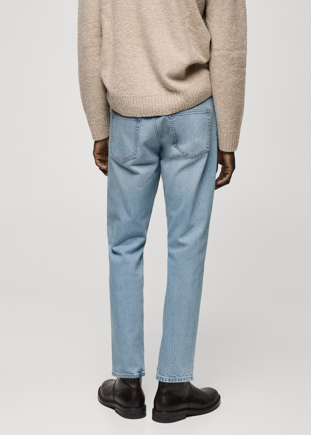 Ben tapered cropped jeans - Medium Brown