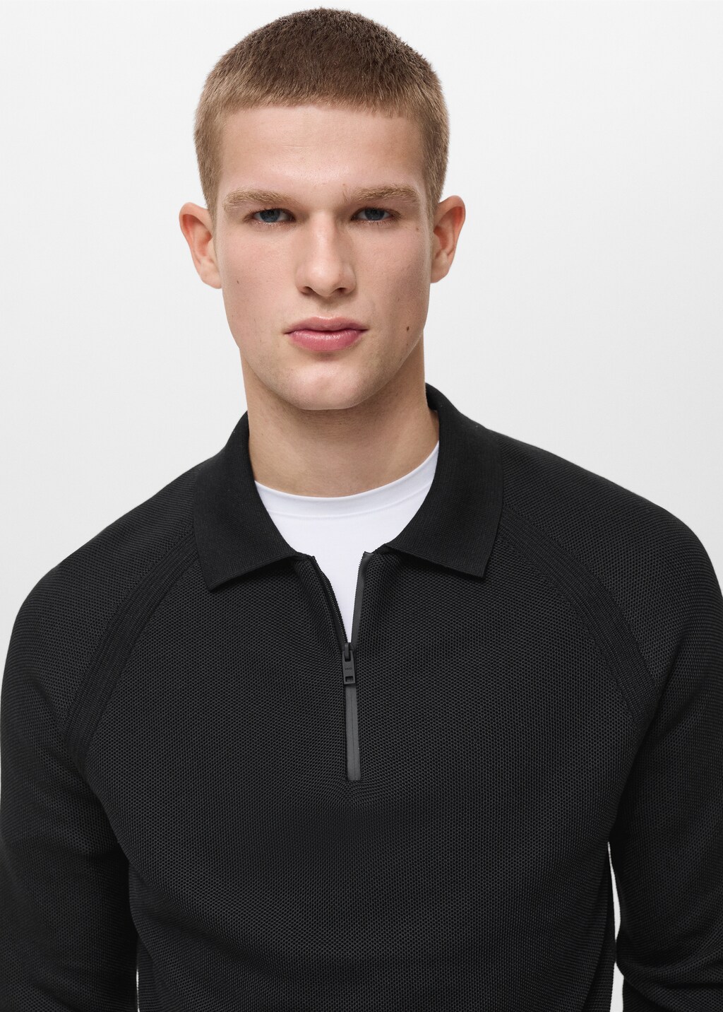 Polo shirt with COOLMAX® technology structure - Black