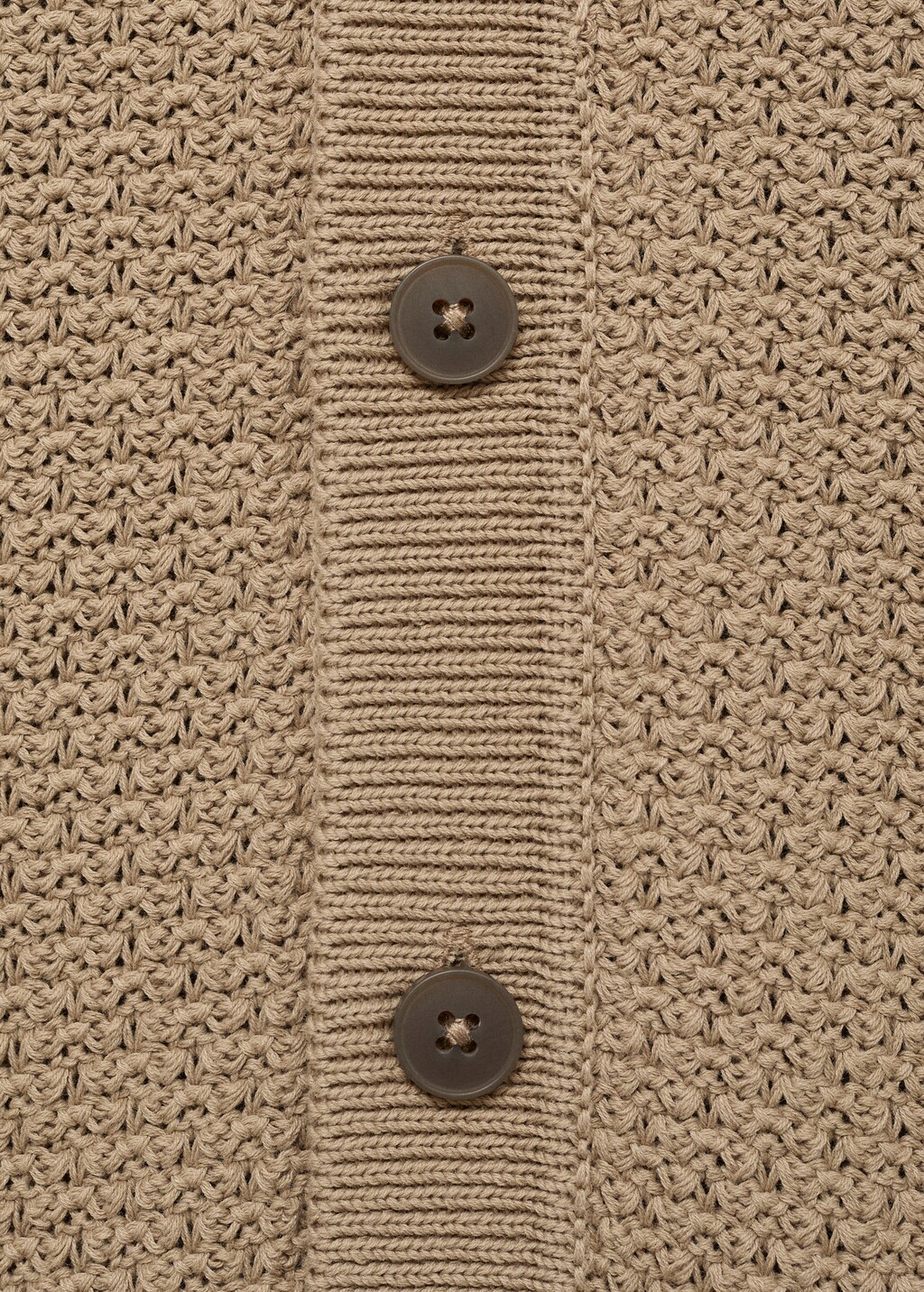 Cotton knit shirt - Beige