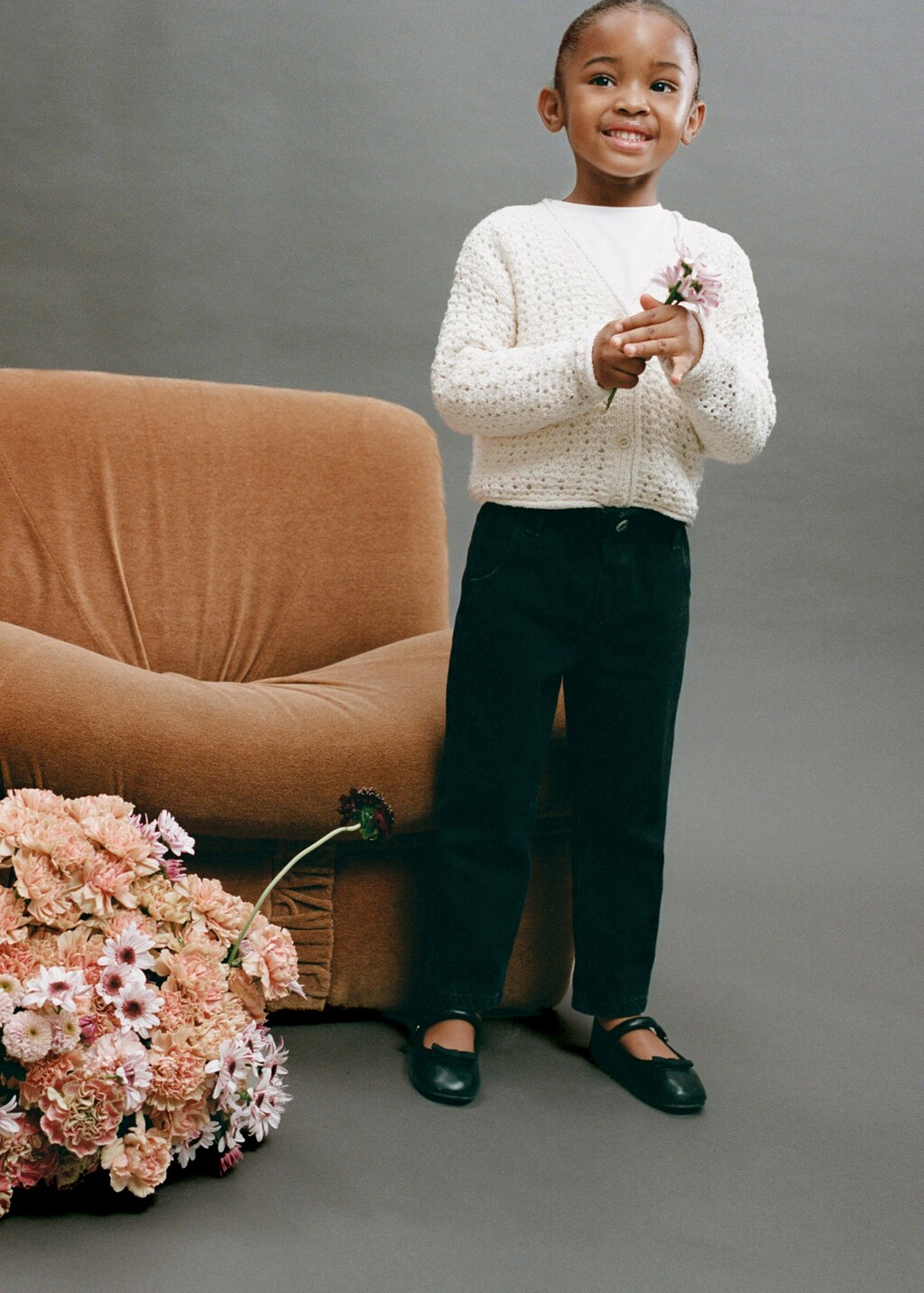 Paperbag jeans - Black denim