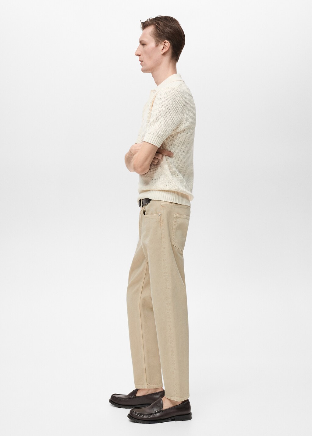 Ben tapered cropped jeans - Medium Brown