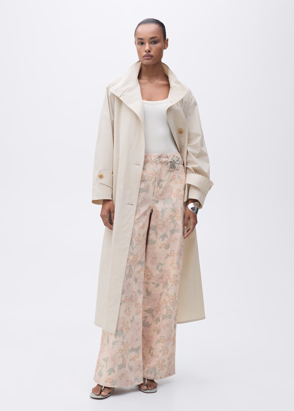 Ribbed cotton bodysuit - Beige