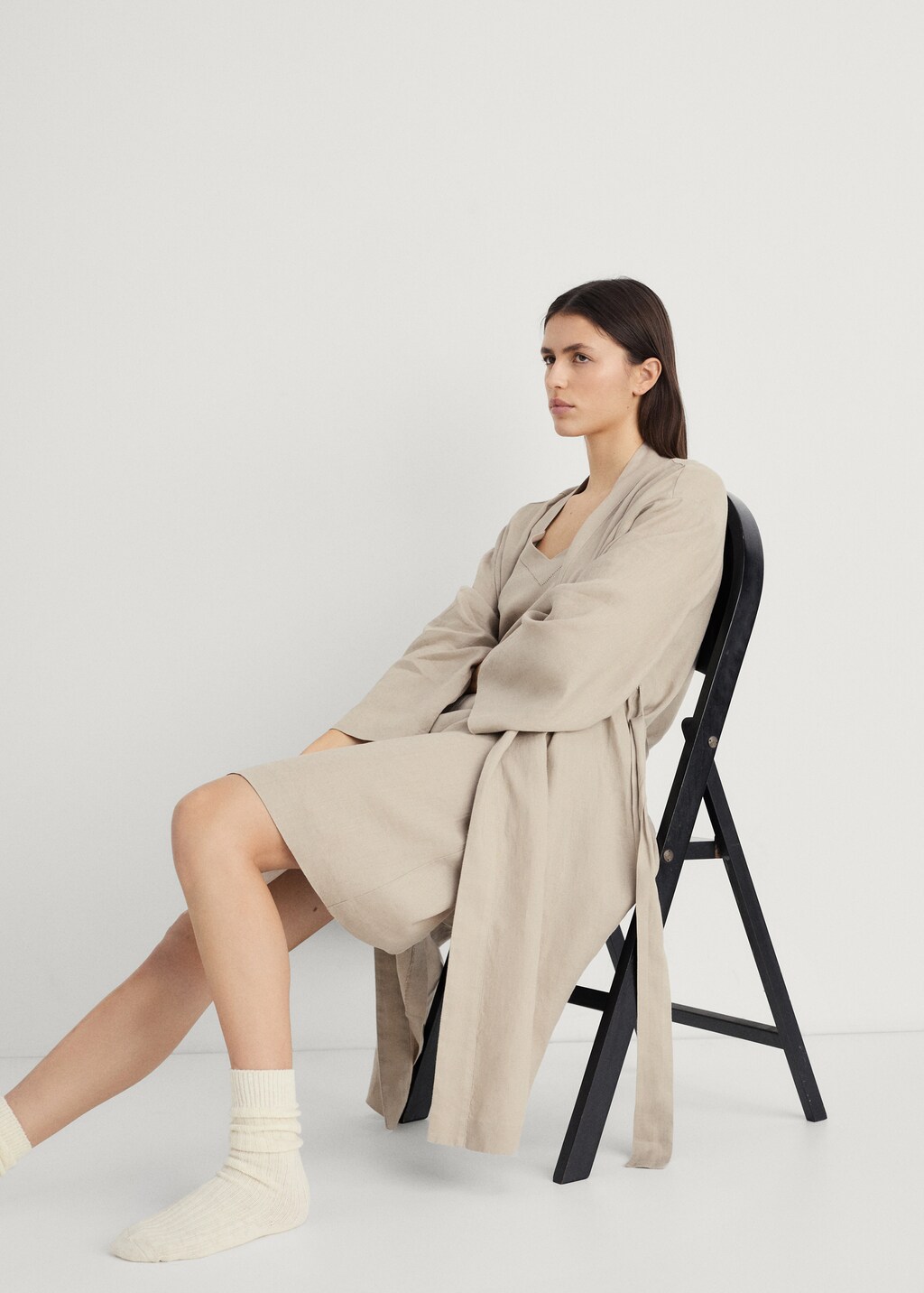 Linen nightgown - Sand