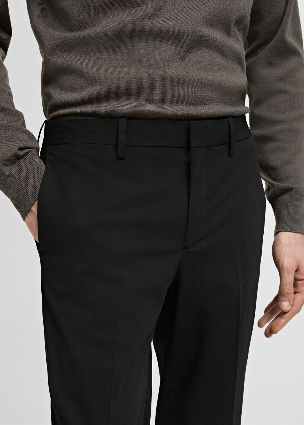 Stretch fabric super slim-fit suit trousers - Sky Blue