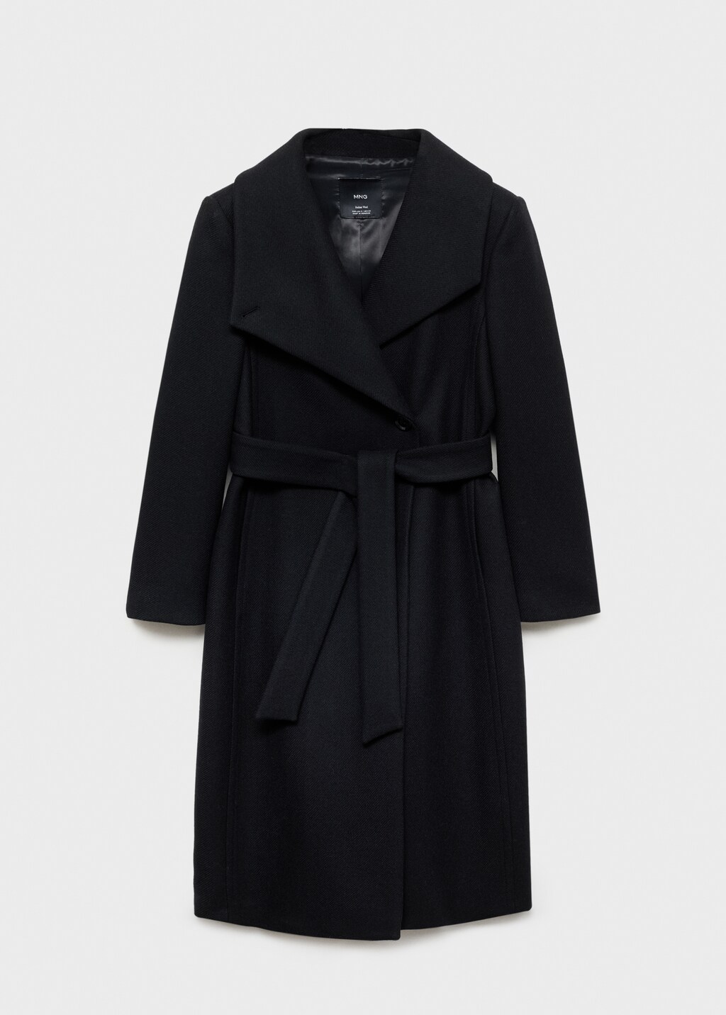 Manteco wool coat with belt - Maroon