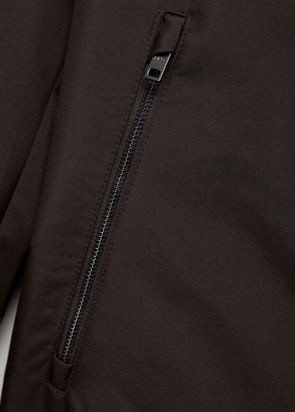 Water-repellent hooded parka - Chocolate