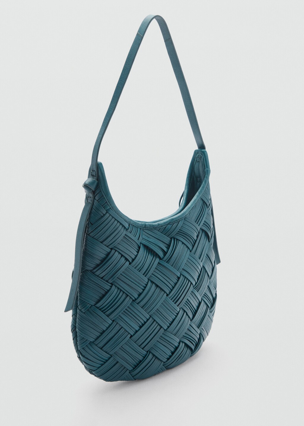 Braided leather bag - Black