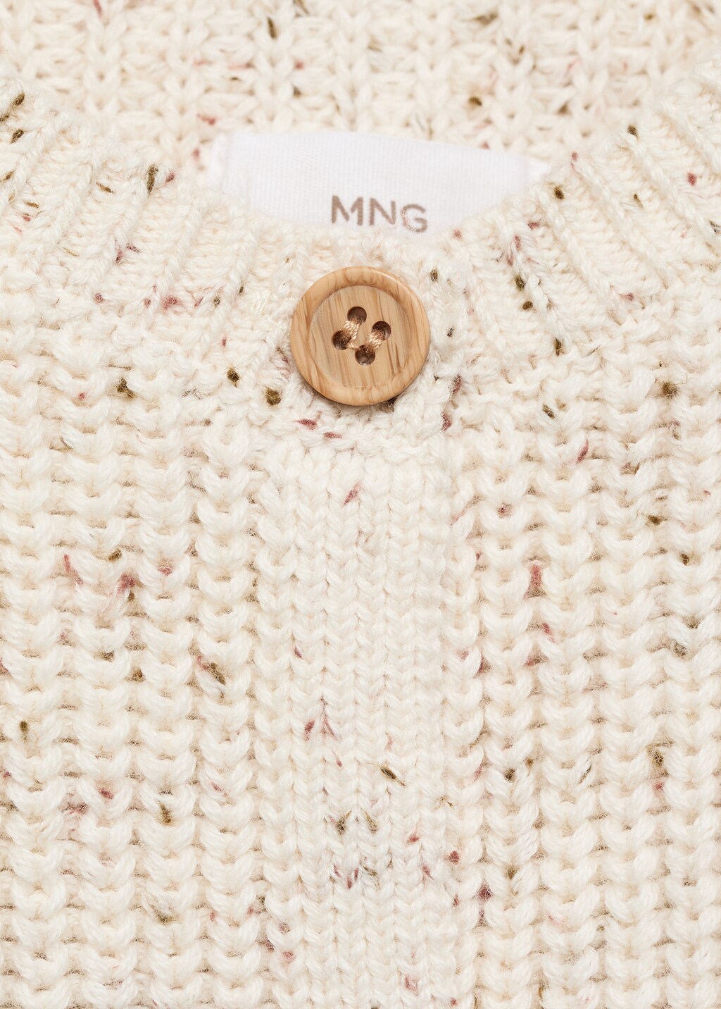 Knitted button cardigan - Ecru